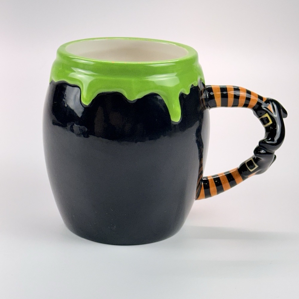 Halloween Potters Studio Witch Legs Coffee‎ Mug Decor Tea Cup